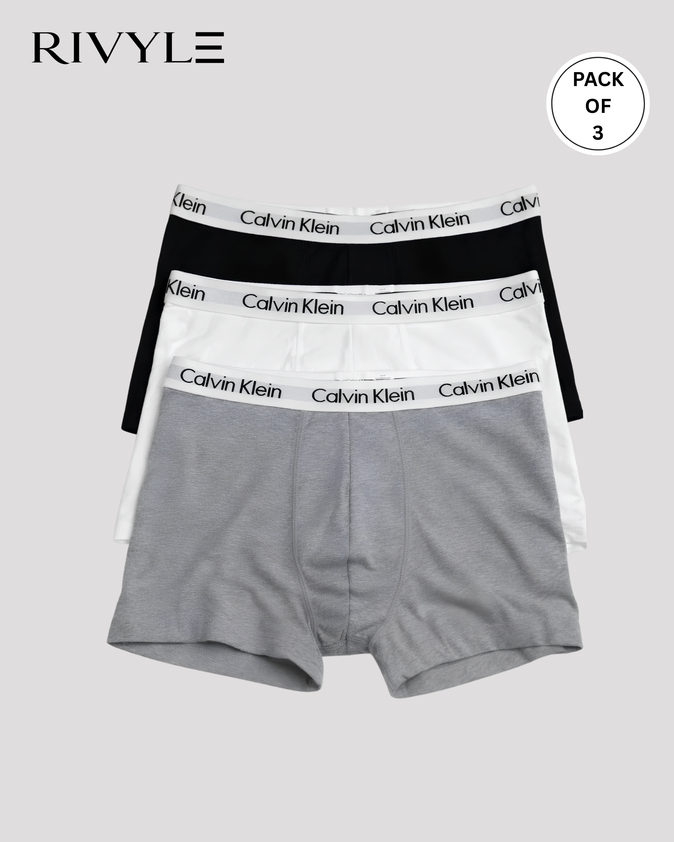 Rivyle Branded C-a-l-v-i-n K-l-e-i-n Boxer (Pack Of 3)