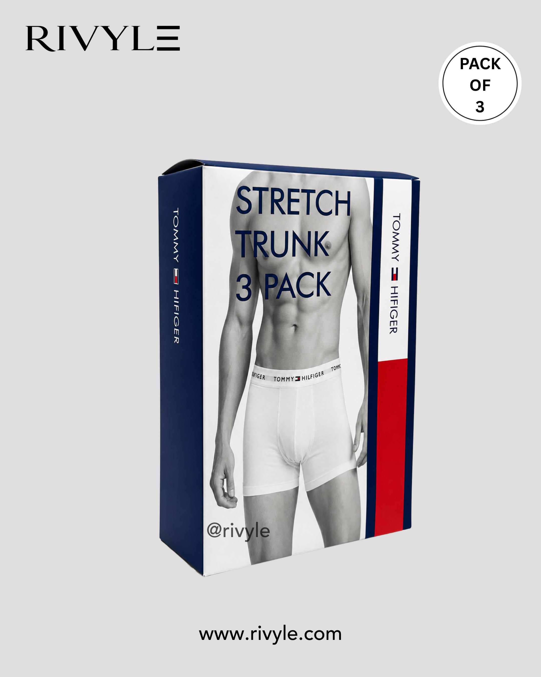 Rivlye Branded T-o-m-m-y H-i-l-f-i-g-e-r Boxer (Pack Of 3)